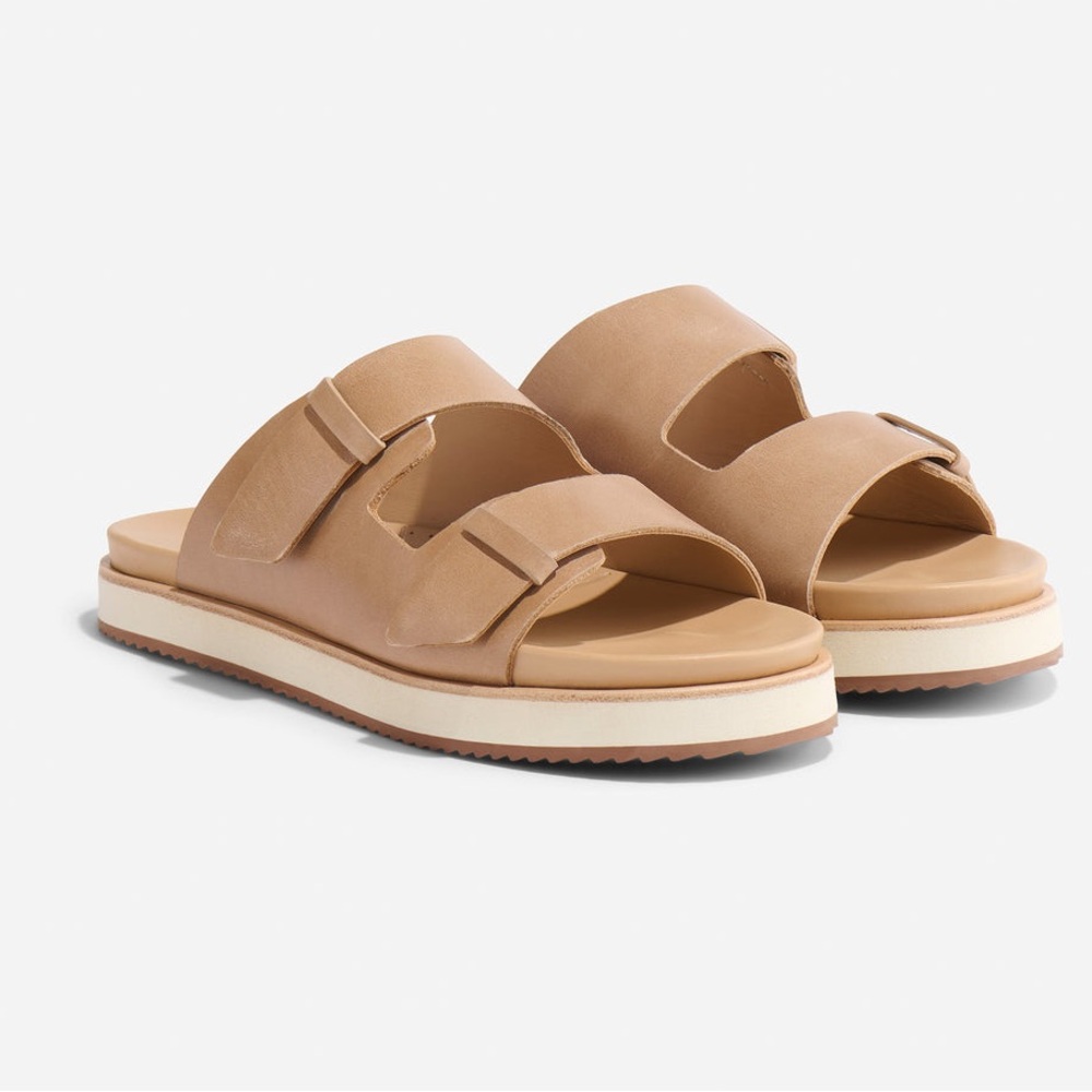Nisolo leather slides size 9.5 brand new